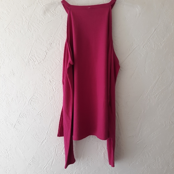 NWOT Aeropostale Women's Cold Shoulder Ribbed Top - Picture 5 of 5